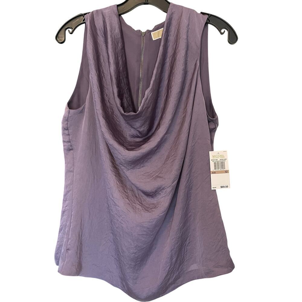 NWT Michael Kors Orchid Haze Women’s Purple Sleeveless Blouse Size 12